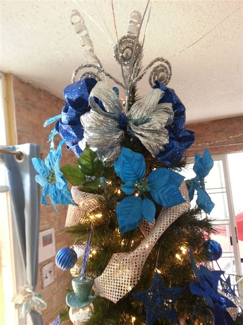 christmas tree topper blue